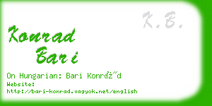 konrad bari business card